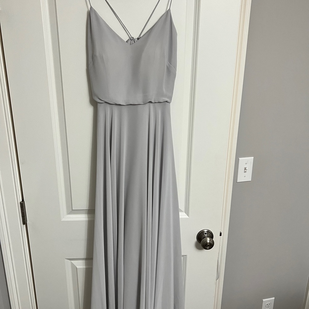 Jenny Yoo Inesse Chiffon Dress - Cloud